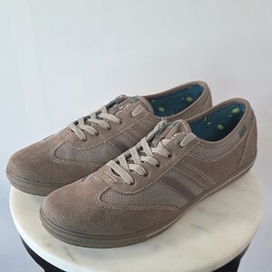 Keds Women's Taupe Suede Lace-Up Sneakers  Size 11